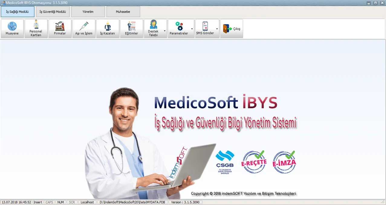 İşyeri hekimlii Programı ve İbys Yazılımı